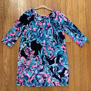 Girls Lilly Pulitzer Velvet Dress, size M 6-7.